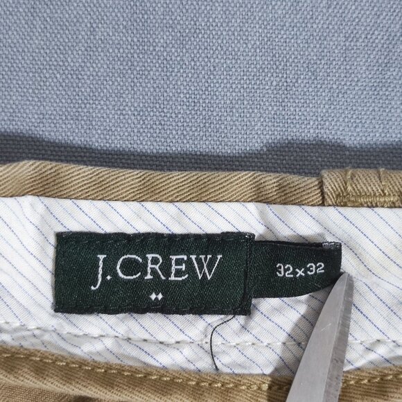 J. Crew chino pants men's size 32X32 tan colour straight leg cotton pants - Picture 5 of 10